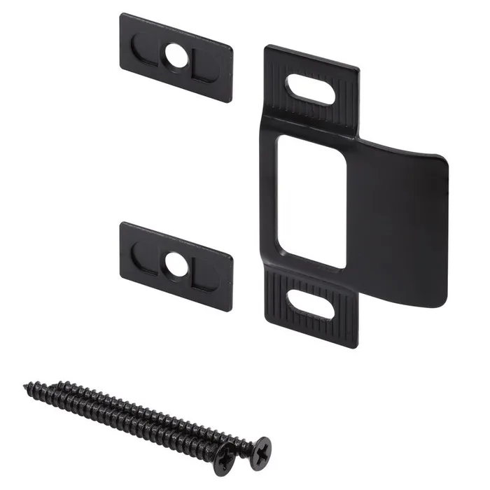 Prime-Line Black Metal Door Strike 1 pc