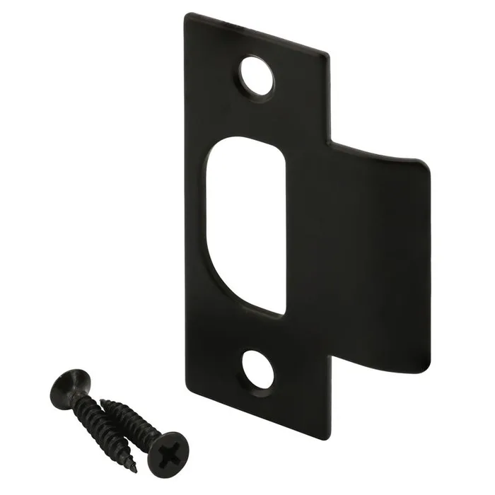Prime-Line 2.75 in. H X 1.13 in. L Black Steel T- Strike