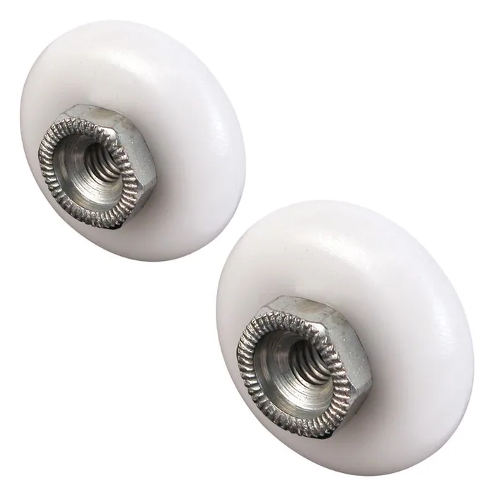 Prime-Line 3/4 & 7/8 in. D White Nylon/Steel Shower Door Roller 4 pk (Pack of 6)