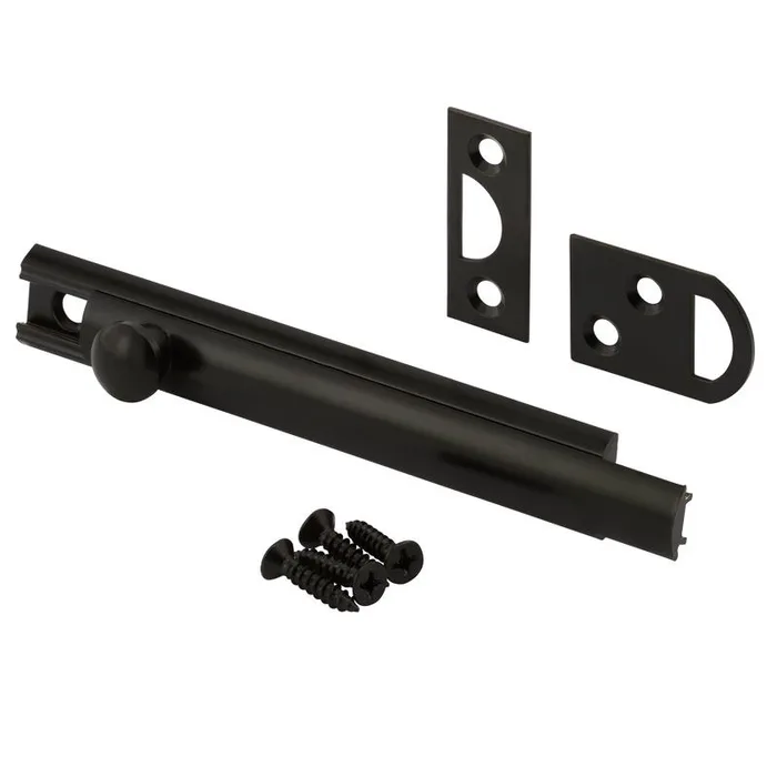 Prime-Line Solid Brass Surface Bolt (Pack of 6)