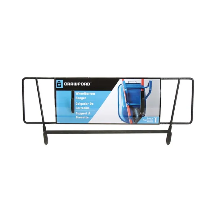 Crawford Hillman 18 in. L Powder Coated Black Metal/Steel Wheelbarrow Holder 1 pk (Pack of 6)