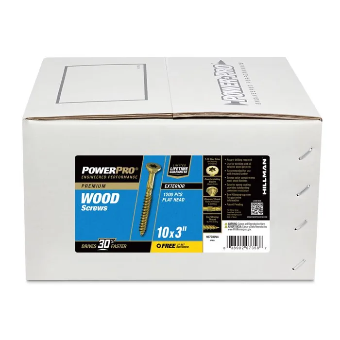 Power Pro No. 10 Ga. X 3 in. L Bronze Star Flat Head Deck Screws