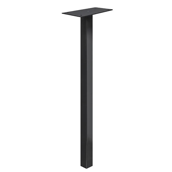Adoorn 51 in. Black Galvanized Steel Mailbox Post
