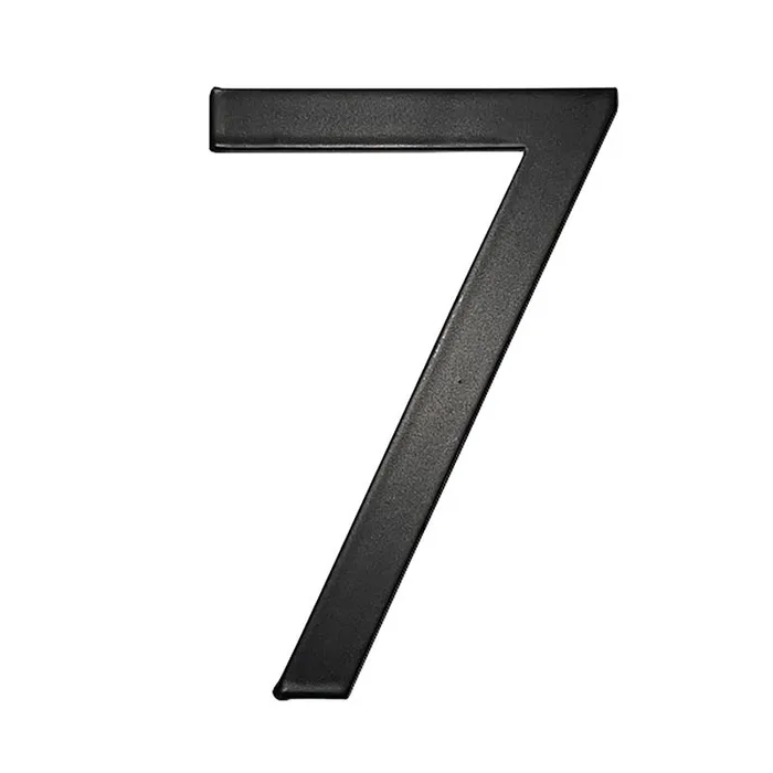 Adoorn 4 in. Black Aluminum Self-Adhesive Number 7 1 pc (Pack of 4)