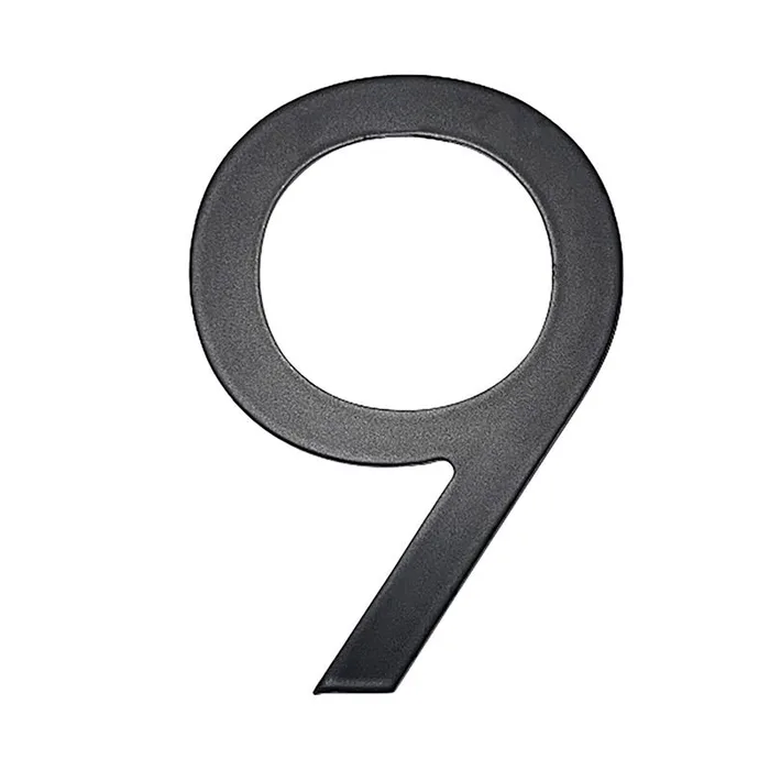 Adoorn 4 in. Black Aluminum Self-Adhesive Mailbox Number 9 1 pc (Pack of 4)
