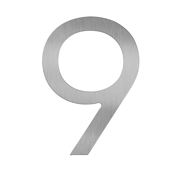 Adoorn 4 in. Silver Aluminum Self-Adhesive Mailbox Number 9 1 pc (Pack of 4)
