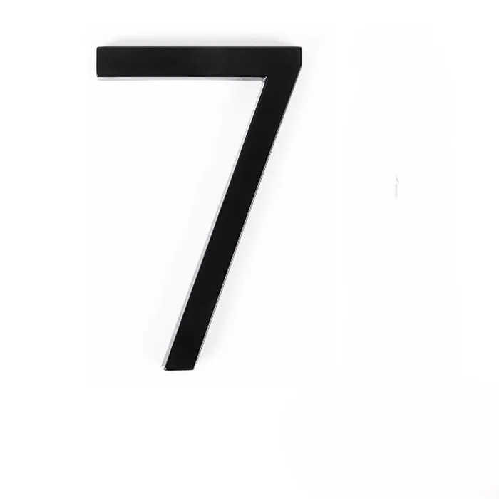 Adoorn 6 in. Black Aluminum Screw-On House Number 7 1 pc (Pack of 4)