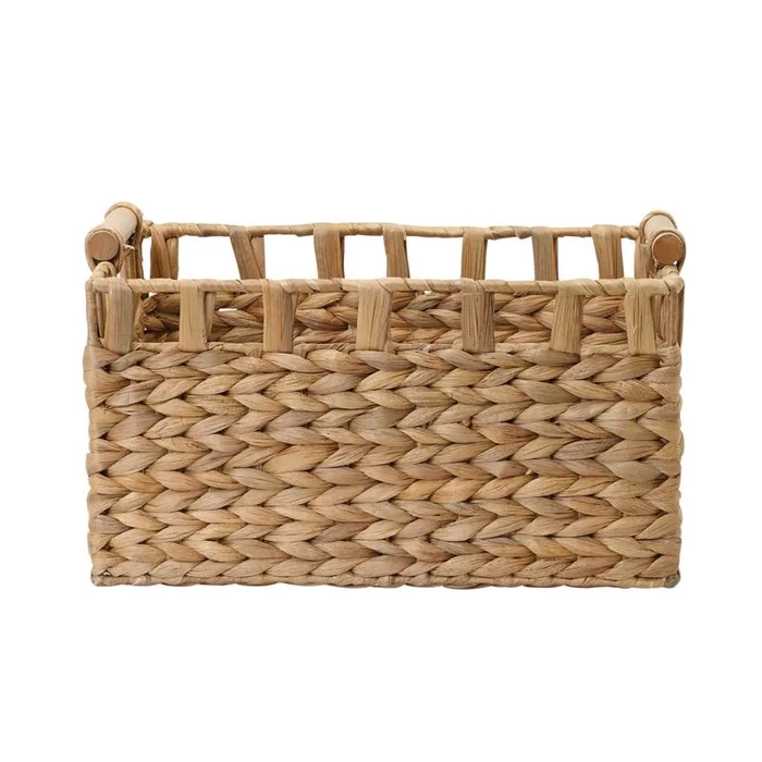 Zenna Home 13.5 in. L X 10.5 in. W X 7.5 in. H Beige/Brown Woven Basket (Pack of 3)