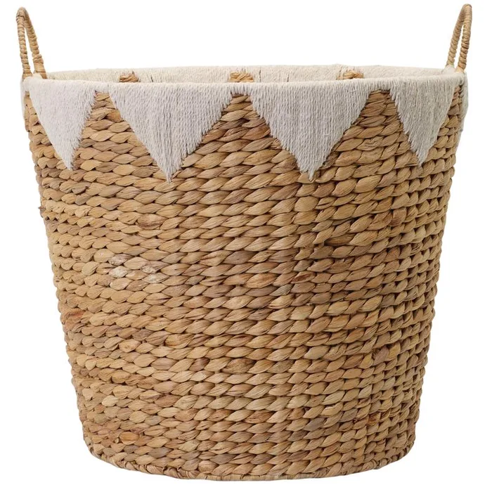 Zenna Home 16 in. L X 16 in. W X 16.5 in. H Beige/Brown Woven Basket