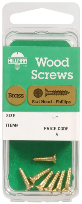 HILLMAN No. 8 X 3/4 in. L Phillips Coarse Wood Screws 1 pk (Pack of 10)