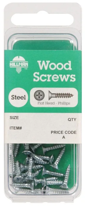HILLMAN No. 6 X 2 in. L Phillips Zinc-Plated Coarse Wood Screws 1 pk (Pack of 10)
