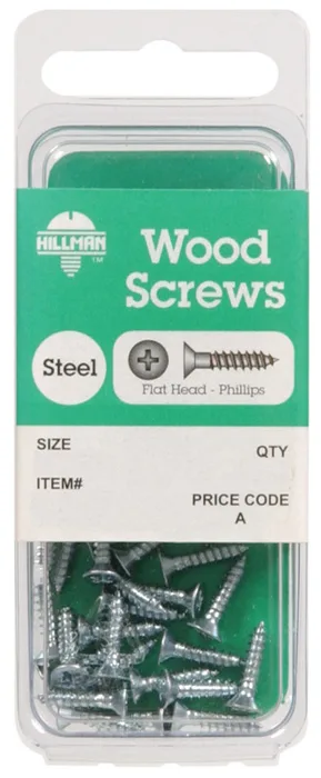 HILLMAN No. 12 X 1 in. L Phillips Zinc-Plated Coarse Wood Screws 1 pk (Pack of 10)