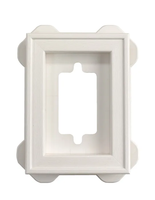 Builders Edge 8 in. H X 8 in. W X 6-5/16 in. L Prefinished White Copolymer Mounting Block