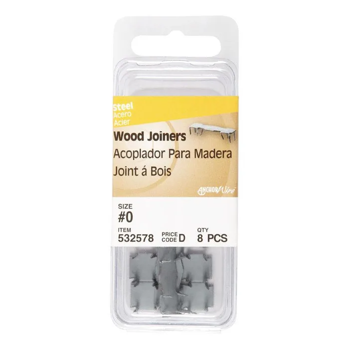 HILLMAN 3/8 in. Wood Joiner Bright Steel Wood Joiner Flat Head 8 pk (Pack of 6)