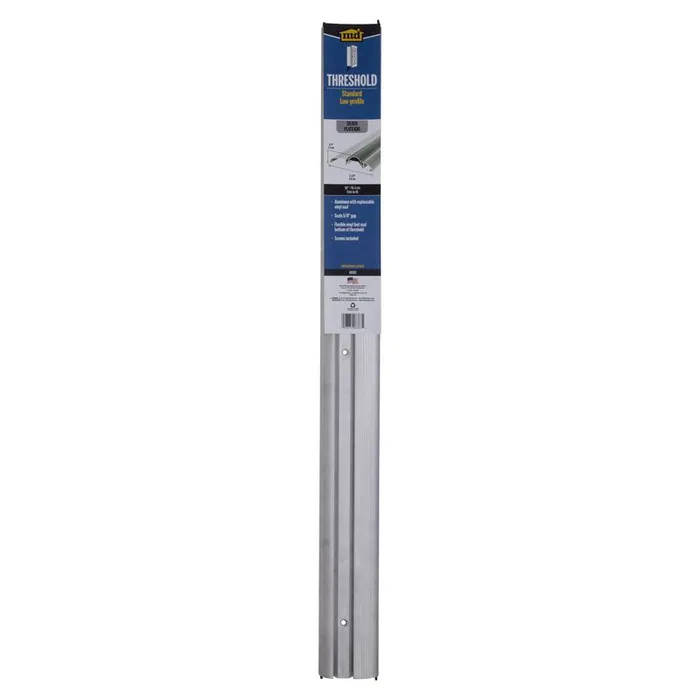 M-D Building Products 0.75 in. H X 3.38 in. W X 36 in. L Aluminum/Vinyl Low Threshold Silver