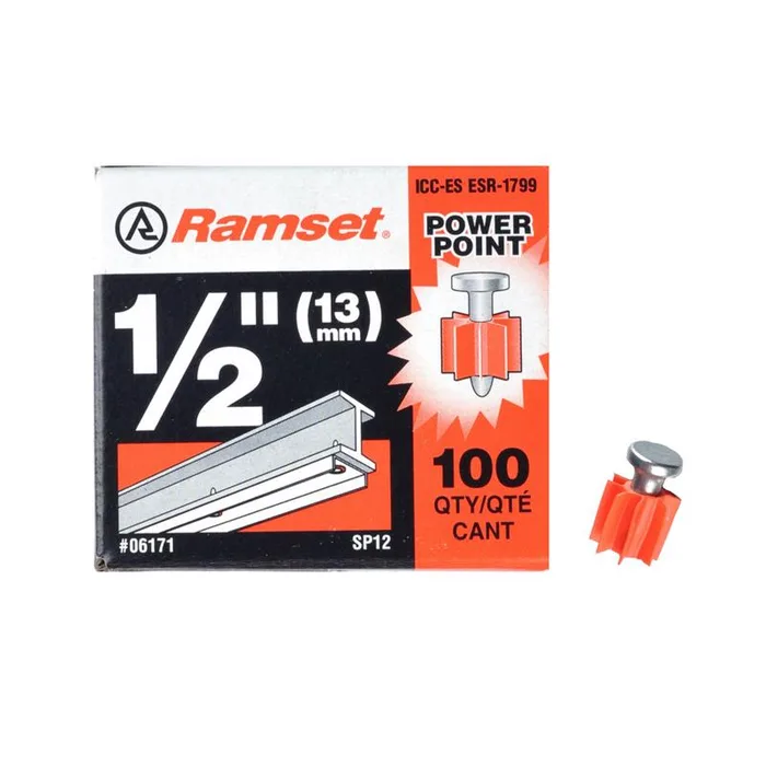 Ramset .15 in. D X 1/2 in. L Steel Flat Head Drive Pin 100 pk