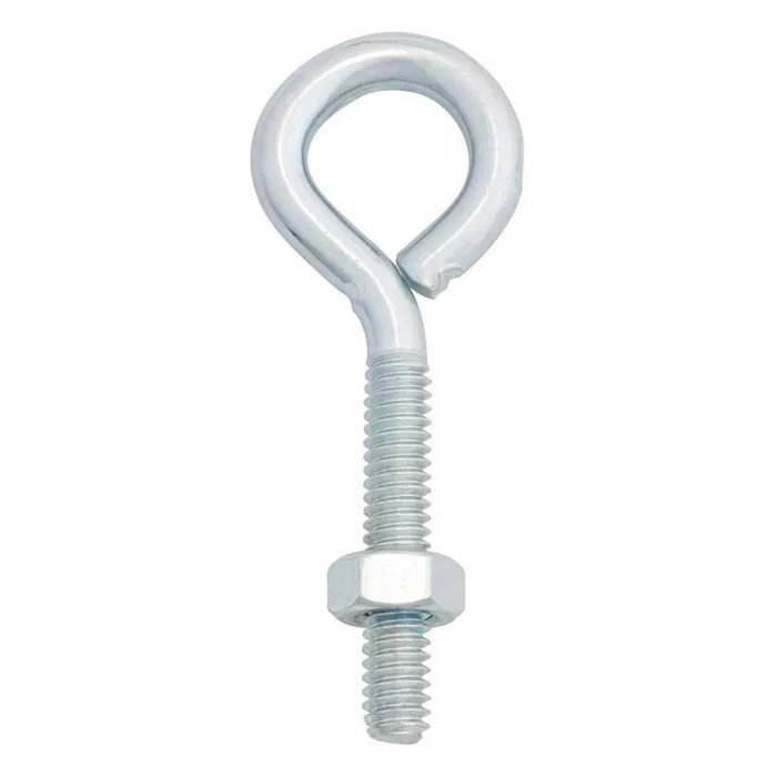 Hampton 1/4 in. X 2-5/8 in. L Zinc-Plated Steel Eyebolt Nut Included (Pack of 10)