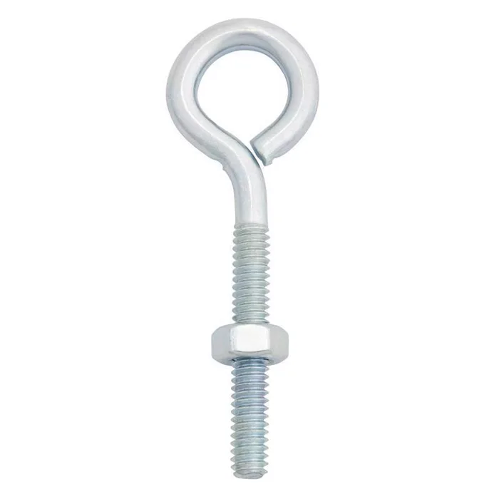 Hampton 1/4 in. X 3 in. L Zinc-Plated Steel Eyebolt Nut Included (Pack of 10)