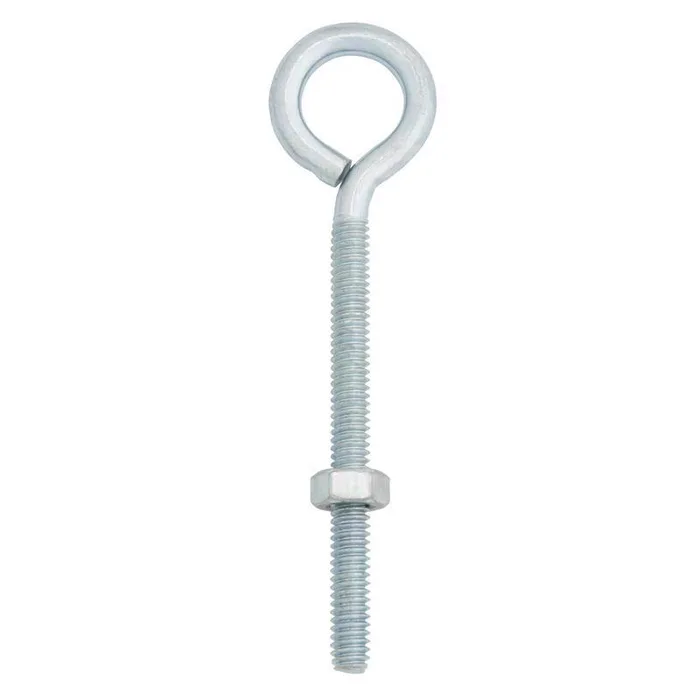 Hampton 1/4 in. X 4 in. L Zinc-Plated Steel Eyebolt Nut Included (Pack of 10)