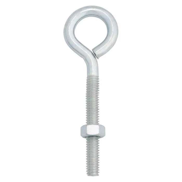 Hampton 5/16 in. X 4 in. L Zinc-Plated Steel Eyebolt Nut Included (Pack of 10)