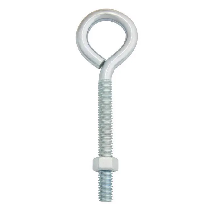 Hampton 3/8 in. X 5 in. L Zinc-Plated Steel Eyebolt Nut Included (Pack of 10)