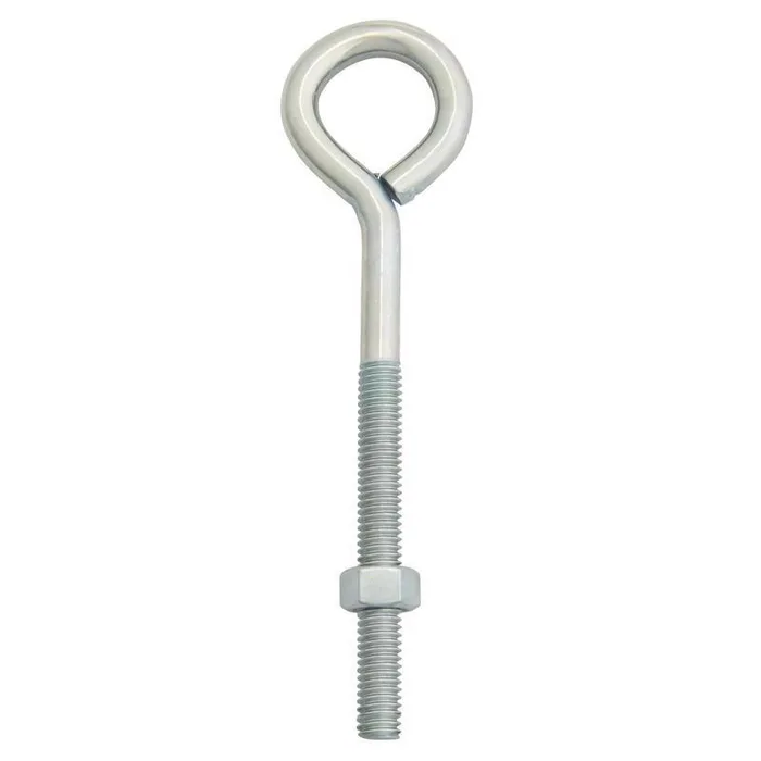 Hampton 3/8 in. X 6 in. L Zinc-Plated Steel Eyebolt Nut Included (Pack of 10)