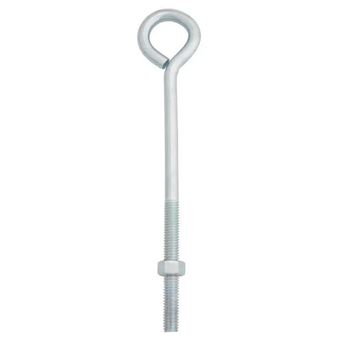 Hampton 3/8 in. X 8 in. L Zinc-Plated Steel Eyebolt Nut Included (Pack of 10)