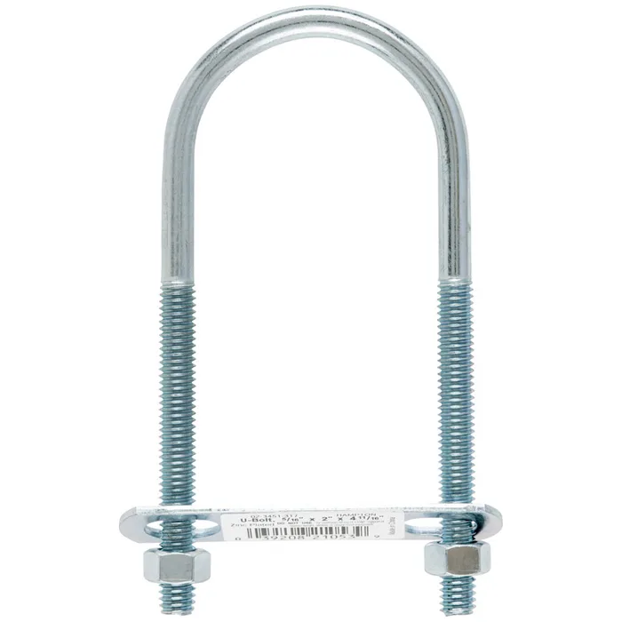 Hampton 5/16 in. X 2 in. W X 4-3/4 in. L Coarse Zinc-Plated Steel U-Bolt (Pack of 10)
