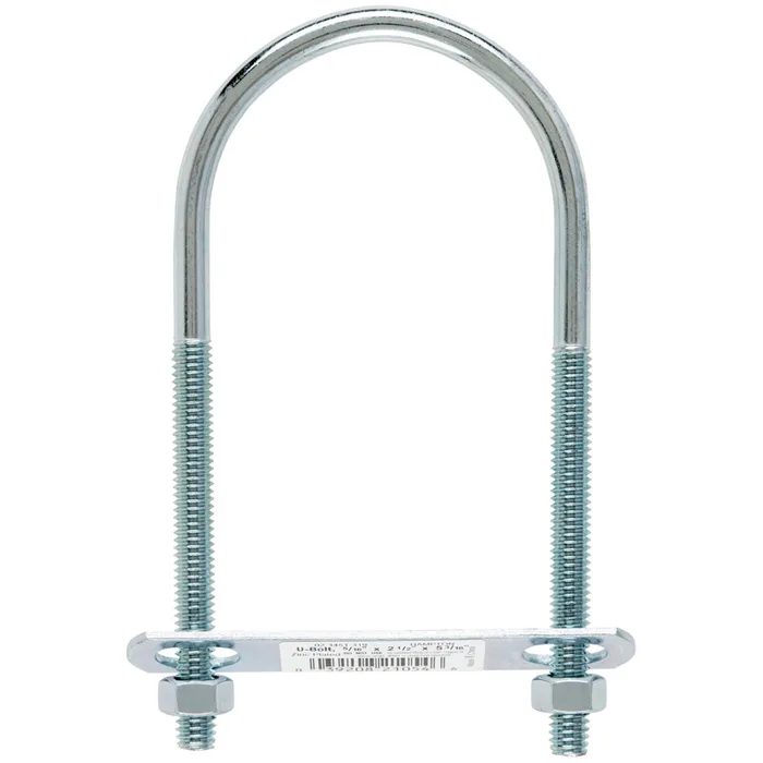 Hampton 0.31 in. X 2-1/2 in. W X 5-1/4 in. L Coarse Zinc-Plated Steel U-Bolt (Pack of 10)