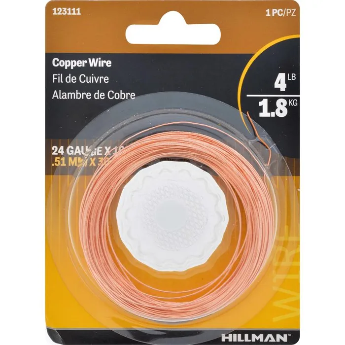 HILLMAN 100 ft. L Copper 24 Ga. Hobby Wire