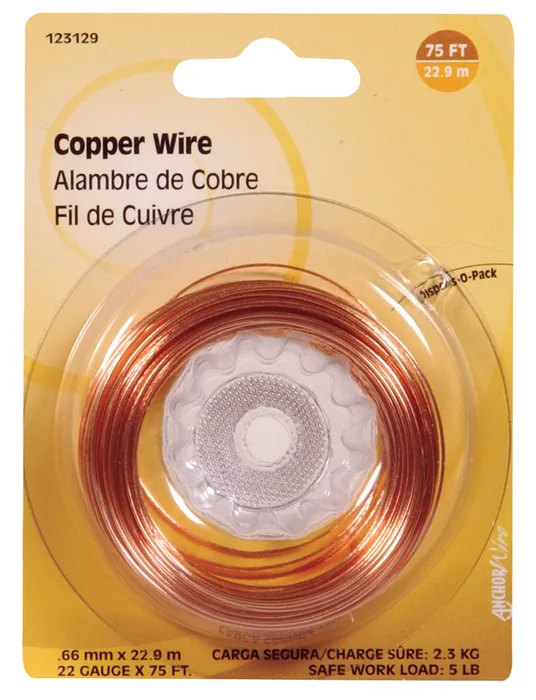 HILLMAN 75 ft. L Copper 22 Ga. Hobby Wire (Pack of 10)
