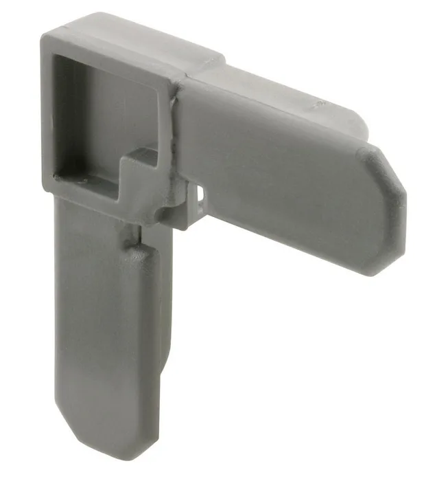 Prime-Line Gray Plastic 7/16 in. W X 3/4 in. L Screen Frame Corner 1 pk
