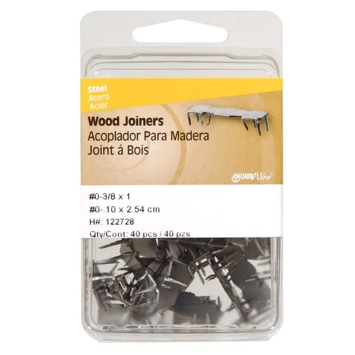 HILLMAN 3/8 in. Wood Joiner Galvanized Steel Wood Joiner Flat Head 40 pk (Pack of 5)