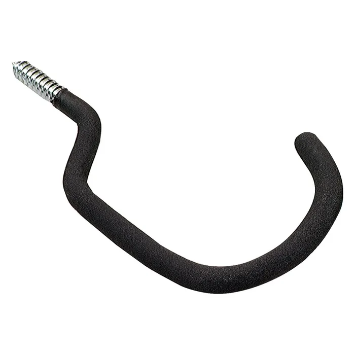Crawford 8.5 in. L Vinyl Coated Black Steel Large Bike Hook Bicycle Hook 40 lb. cap. 1 pk