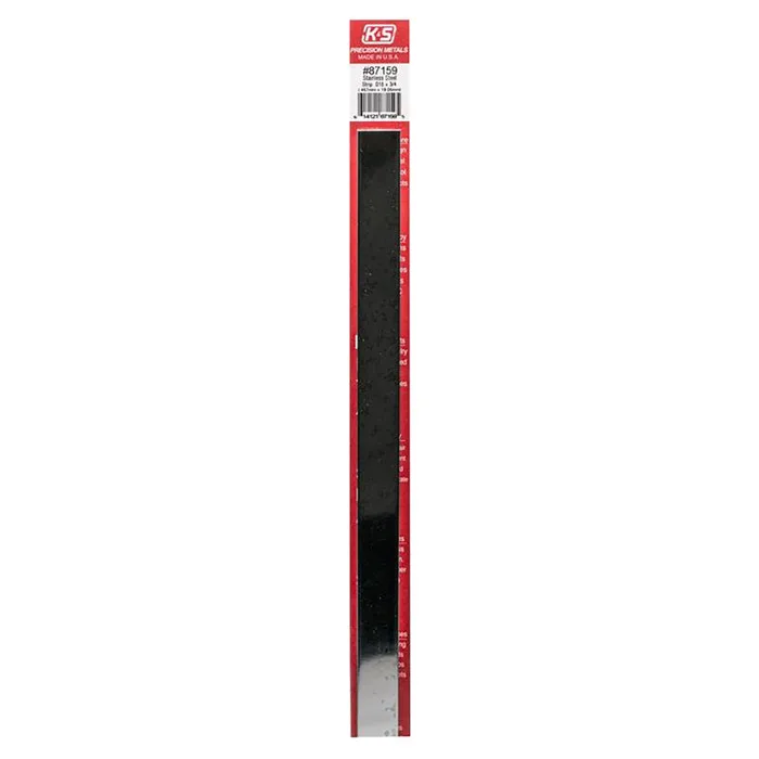 K&S 12 in. L X 3/4 in. W Stainless Steel Strip