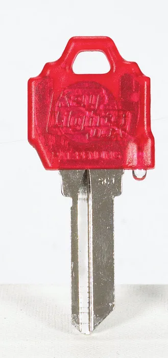 Giant Concepts LLC Keylights Red Head House Key Blank w/Flashlight Single For Schlage/Baldwin Locks (Pack of 10)