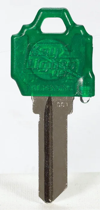 Giant Concepts LLC Keylights Green Head House Key Blank w/Flashlight Single For Schlage/Baldwin Lock (Pack of 10)