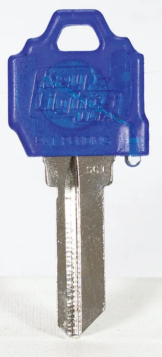 Giant Concepts LLC Keylights Blue Head House Key Blank w/Flashlight Single For Schlage/Baldwin Locks (Pack of 10)
