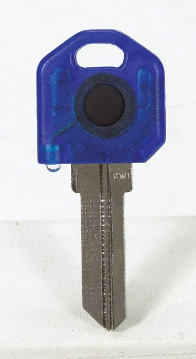 Giant Concepts LLC Keylights Blue Head House Key Blank w/Flashlight Single For Kwikset KW1/Weiser WR (Pack of 10)