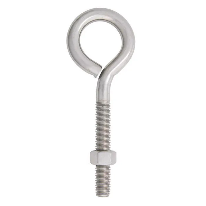 Hampton 1/2 in. X 6 in. L Stainless Stainless Steel Eyebolt Nut Included (Pack of 5)