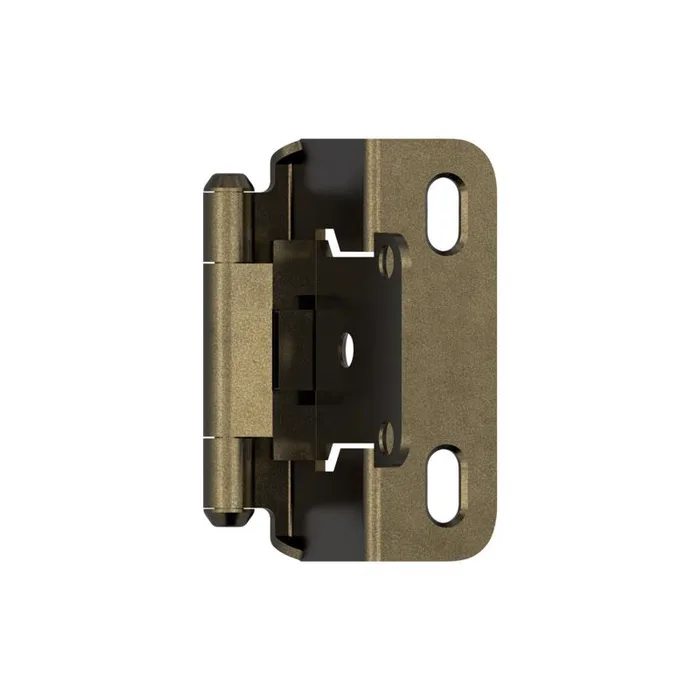 Amerock 1-1/2 in. W X 2-1/4 in. L Burnished Brass Steel Self-Closing Hinge 2 pk