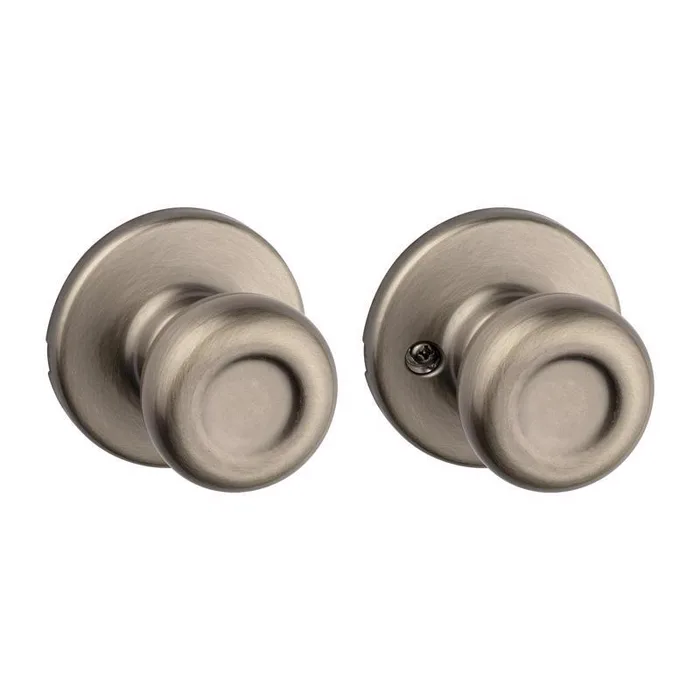 Kwikset Tylo Antique Brass Passage Lockset 1-3/4 in.