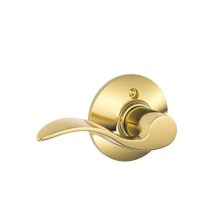 Schlage Accent Bright Brass Dummy Lever