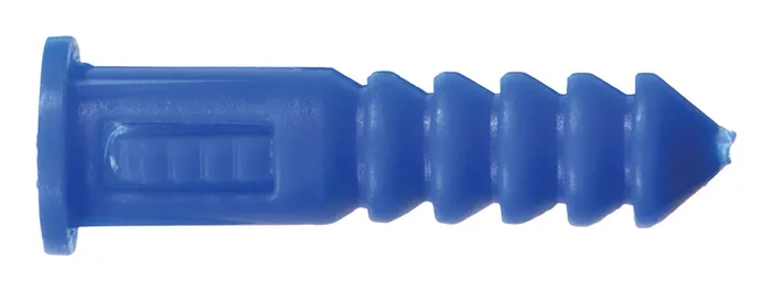 HILLMAN 0.164 in. D X 1-1/4 in. L Plastic Round Head Ribbed Anchor 100 pk