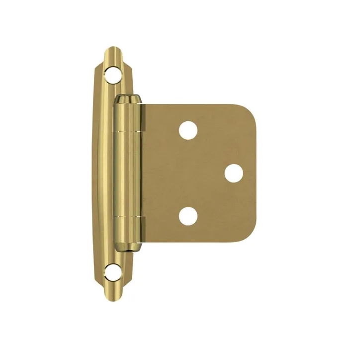 Amerock 1-13/16 in. W X 2-3/4 in. L Polished Brass Steel Self-Closing Hinge 2 pk