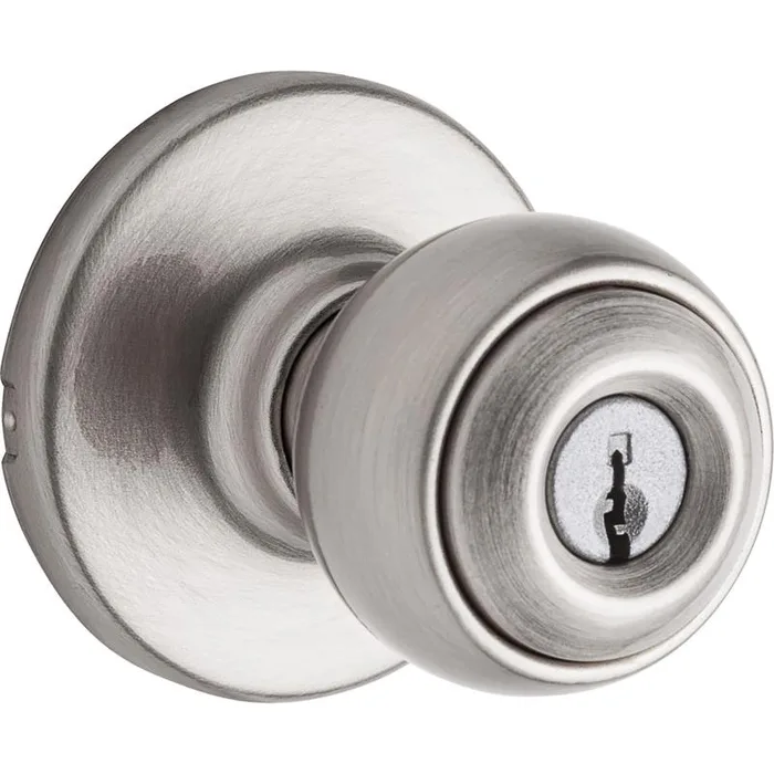 Kwikset Polo Satin Nickel Entry Knobs 1-3/4 in.