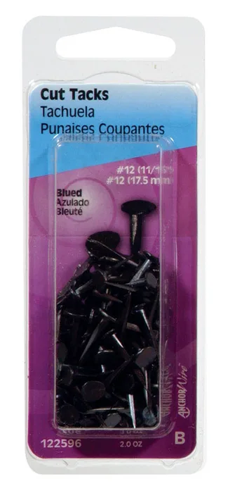 HILLMAN Anchor Wire No. 12 X 11/16 in. L Blue Steel Cut Tacks 1 pk (Pack of 6)
