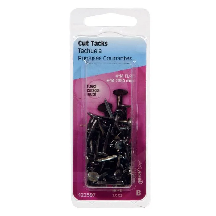 HILLMAN Anchor Wire No. 14 X 3/4 in. L Blue Steel Cut Tacks 1 pk (Pack of 6)