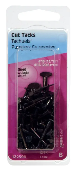 HILLMAN Anchor Wire No. 16 X 13/16 in. L Blue Steel Cut Tacks 1 pk (Pack of 6)