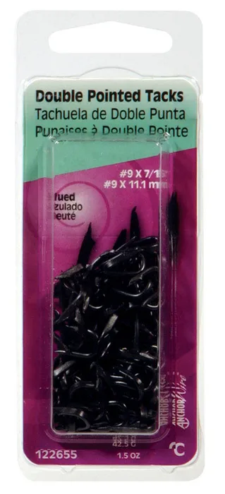 HILLMAN Anchor Wire No. 5 X 7/16 in. W X 3/8 in. L Blue Steel Double Point Tack Staple 5 Ga. 1 pk 1 (Pack of 6)